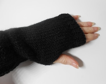Fingerless gloves for women. Mother's Day gift for her,  Writing or typing knitted fingerless mittens, wool arm warmers, gloves,
