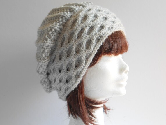 grey slouchy beanie hat
