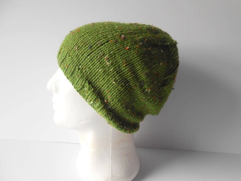 Handmade gift for him Irish knit cap Patrick/'s Day Hat Men/'s slouchy hand knit green beanie hat St Unisex slouchy Knitted toque hat.