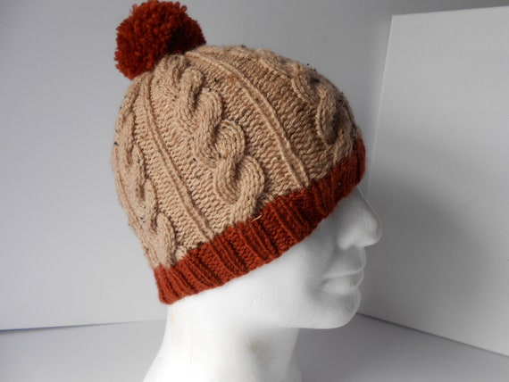 cable knit hat for men