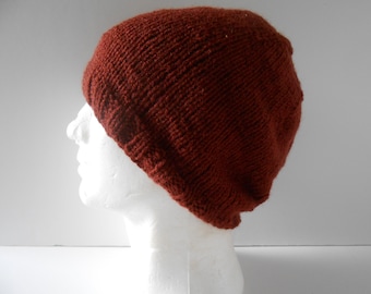 Men's Knit Hat. Men's slouchy Beanie Hat, Men's knit wool Hat, knitted toque, Guy's knit hat. Beanie cap. watch mans cap, Irish knit hat