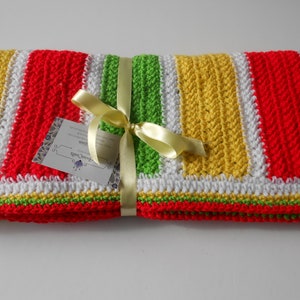 Rainbow baby crochet blanket,  multicolored rainbow baby blanket for Tummy Time. Receiving blanket for newborn. Irish baby Blanket