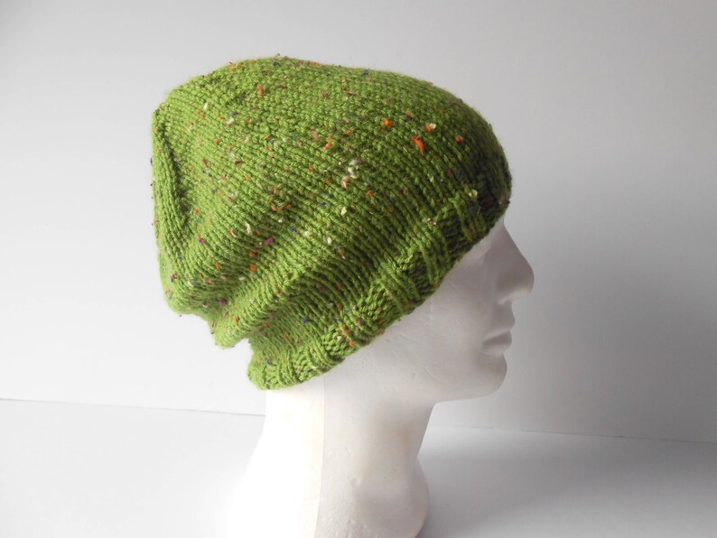 Handmade gift for him Irish knit cap Patrick/'s Day Hat Men/'s slouchy hand knit green beanie hat St Unisex slouchy Knitted toque hat.