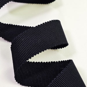 Zwart katoenen grosgrainlint, lingerie en fournituren afwerking grosgrainband, ST1073