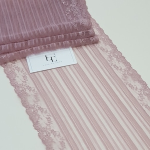 Rosa / Lila Spitzenband, Chantilly-Spitze Französische Spitze, Brautspitze, Hochzeit-Spitze, Ausgebogte Spitze Wimpern-Spitze Blumenspitze Dessous-Spitze LMF901