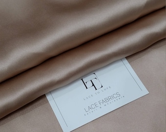 Nude color silk satin fabric by the yard. Momme 16mm, lingerie silk fabric, satin fabric, natural fabric. SK1002