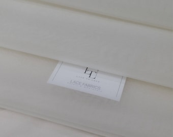 Ivory Silk organza fabric sold by the yard. White silk organza fabric. Momme 5.5mm, natural silk fabric, bridal silk, wedding silk SK1005
