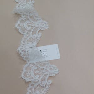 Renda marfim, renda francesa, renda chantilly, vestido de noiva, renda de casamento, renda branca, véu de renda, renda recortada, renda para lingerie EVSL061C_2