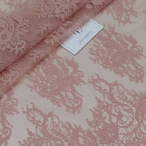 Oudroze roze kant stof Franse kant Chantilly Lace, bruids kant bruiloft Lace Lace To Love geschulpte bloemen kant lingerie Lace werf LL50401