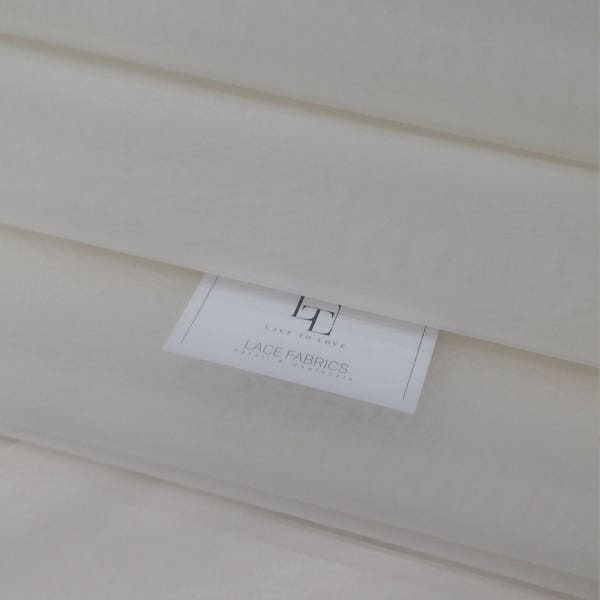 Ivory Silk organza fabric sold by the yard. White silk organza fabric. Momme 5.5mm, natural silk fabric, bridal silk, wedding silk SK1005