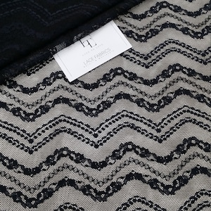 Zwarte elastische kant stof, Franse kant Chantilly kant, elastische kant stretch, bruids kant avondjurk kant lingerie kant Chantilly LL66601