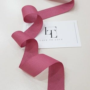Fiocchi in grosgrain rosa antico, forniture per fiocchi per capelli, tagliati su misura, nastro rosa, fiocco regalo, nastro per capelli, finiture in grosgrain ST1033