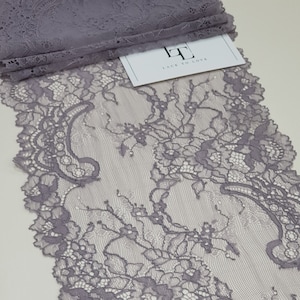 Acabamento em renda elástica roxa, renda chantilly, renda francesa, vestido de noiva, renda de casamento, renda de liga, renda de vestido de noite, renda de lingerie, quintal L50101