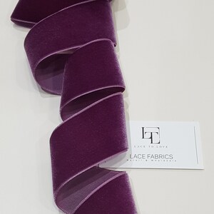 Cinta de terciopelo violeta/lila cortada a medida, cinta de terciopelo estrecha, lazo de regalo con cinta de tela de terciopelo, cinta de terciopelo para el cabello, adorno de terciopelo ST1008