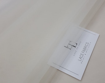 Ivory tulle fabric, for veil tulle, wedding dress tulle - 118&quot; (300 cm) wide - sold per meter HT1007