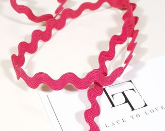 Ruban rose pour rick rack, bordure rose jumbo rac de 1,4 cm/0,55 pouce de large, vendu par mètre, ST1064
