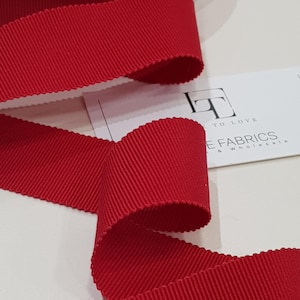 Ruban gros-grain en coton rouge, noeuds gros-grain, fournitures pour noeuds pour cheveux, par mètre, noeud cadeau, ruban pour cheveux, bordure gros-grain ST1035