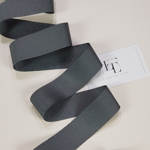 Ruban gros-grain gris noeuds gros-grain, fournitures pour noeuds pour cheveux, par mètre, noeud cadeau, ruban pour cheveux, bordure gros-grain ST1029