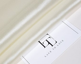 Tela de forro elástica color marfil oscuro cortada a medida, tela para bodas, tela para faldas, forro, tela nupcial, PZ003