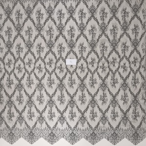 Grijze stretchkant, elastische grijze kantstof stof, verkocht per meter, LN2201