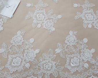 White wedding french lace fabric, KSBY81415C