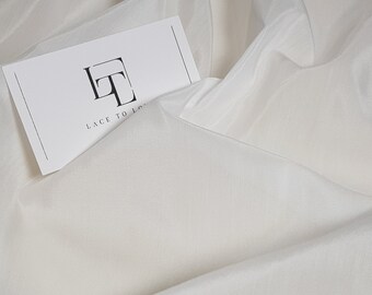 Ivory silk cotton fabric, sold by the yard. Natural silk fabric bridal silk SK1008