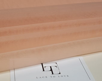 wide 59 sold per meter  T00185 Salmon tulle fabric 150 cm