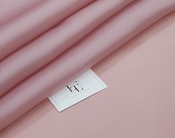 Old rose, pink  Silk Satin organza fabric sold by the yard. Natural silk satin organza fabric bridal silk KLT005