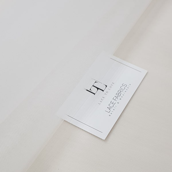Schneewittchen Tüllstoff für Hochzeitskleid, weißer Tüllstoff für Unterrock - 300 cm breit - Meterware HT1006