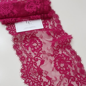 Guarnição de renda violeta, guarnição de renda francesa, guarnição de renda chantilly, renda de noiva, renda de véu de casamento, renda recortada, lingerie de renda pelo quintal LL1291