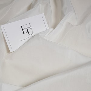 Ivory silk cotton fabric, sold by the yard. Natural silk fabric bridal silk SK1008