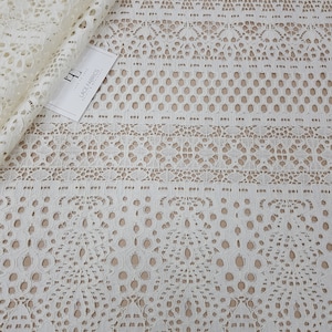Ivory lace fabric by the yard, French Lace, Alencon Lace, Bridal gown lace Wedding Lace Garter lace Evening dress lace Lingerie Lace LL83321