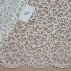 Creme Spitze, Spanisch Alencon Spitzenstoff