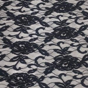 Schwarze Wollspitze Stoff, Französische Spitze, Chantilly-Spitze, Brautspitze Hochzeits-Spitze Abendkleid-Spitze Scalloped Blumenspitze Dessous CA533
