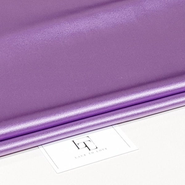 Purple/lilac elastic silk satin fabric, sold by the yard. Natural silk satin KLT019