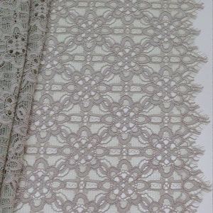 Light Beige Lace Fabric Powder France Lace Embroidery Lace - Etsy