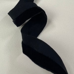 Zwart stretch fluwelen lint verkocht per meter, breed fluwelen lint, fluwelen stoffen lint cadeaustrik, haarlint fluweel, fluwelen rand, DB1007