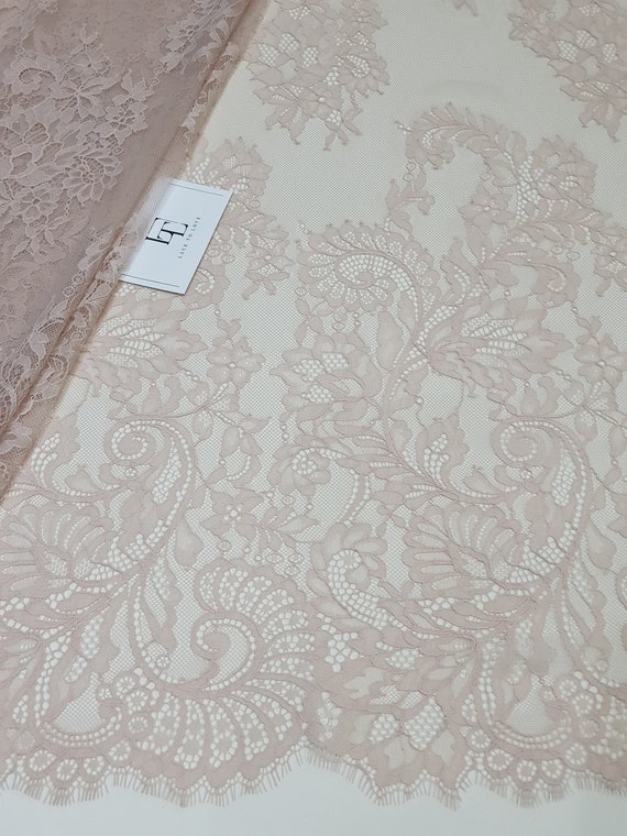 Light Pink Lace Fabric, French Lace, Chantilly Lace, Wedding Lace, Bridal  Lace, Evening Dress Lace, Lingerie Lace Fabric by the Yard L77337 -   Canada