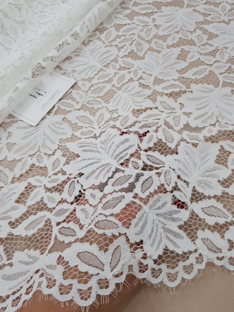 Ivory Embroidered Lace Dacio main image 1