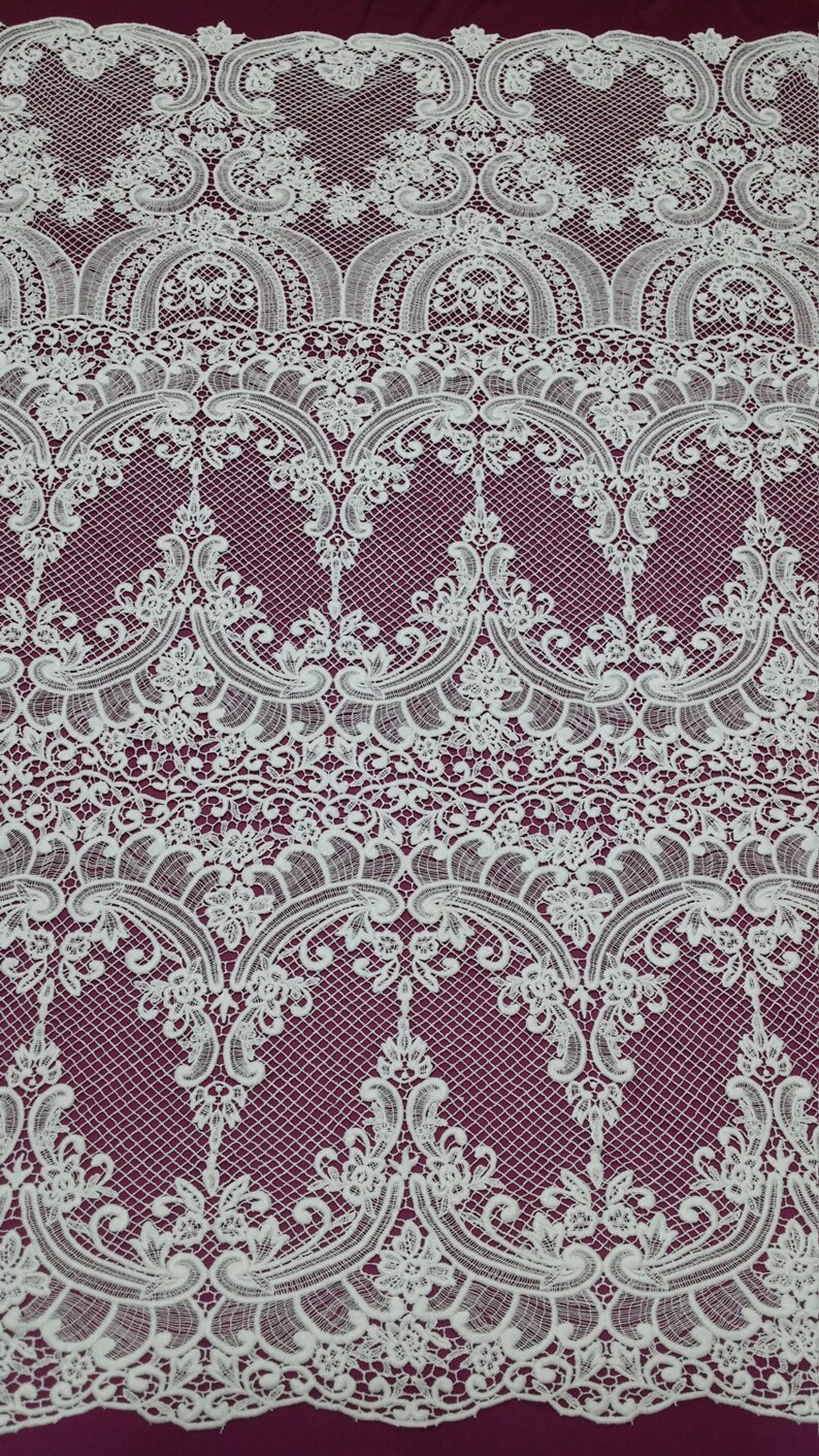 white wedding lace fabric