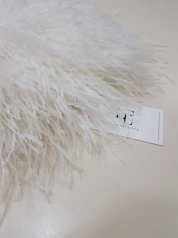PLUMA DE AVESTRUZ 20 - 25 cm - Plumas De Avestruz - Materiales para  tocados, Telas de calidad, Flecos de plumas, Flores de porce