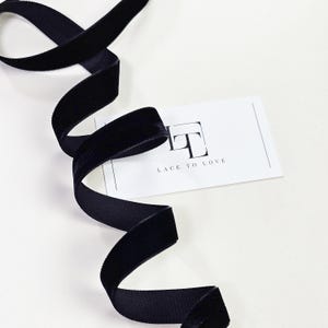 Black velvet ribbon, narrow wreath decoration ribbon, gift wrapping tape, sold by the yard, ST1085