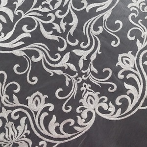 Weiß Stickerei Spitze Stoff, Meterware verkauft, Hochzeit Braut Spitze Stoff, Schleier Spitze Stoff, Dessous Alencon Spitze, EVS013B