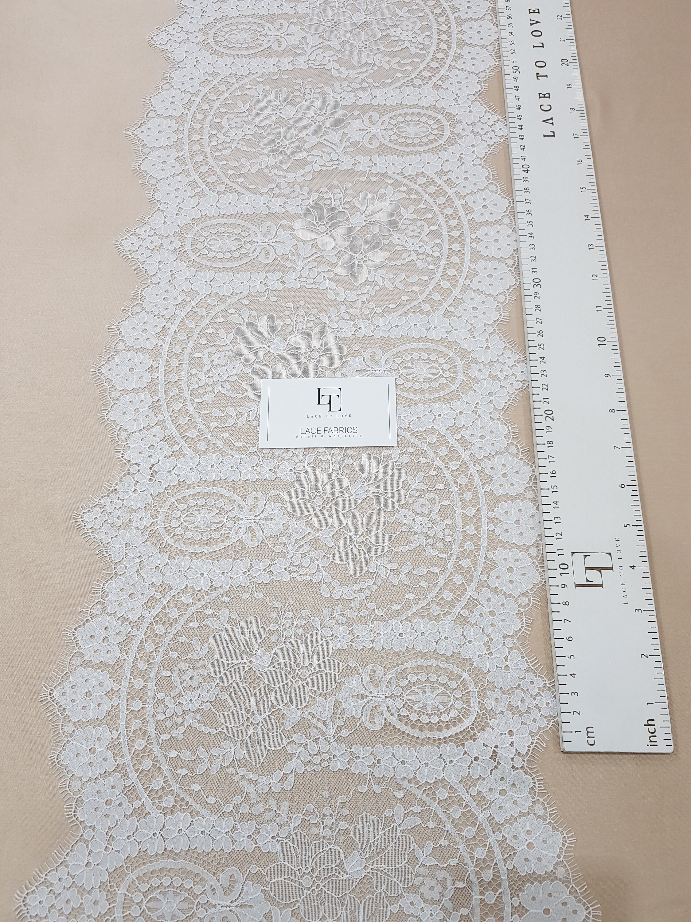 Snow white lace Trimming French Lace Chantilly Lace Bridal Etsy
