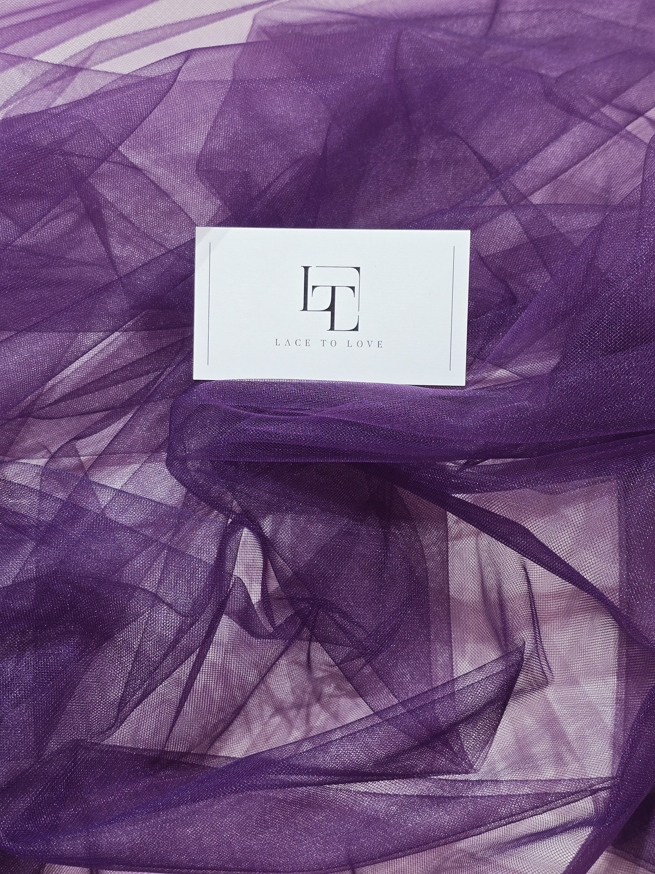 Deep Purple Soft Tulle Fabric, Lingerie Tulle Fabric, Dress Tulle