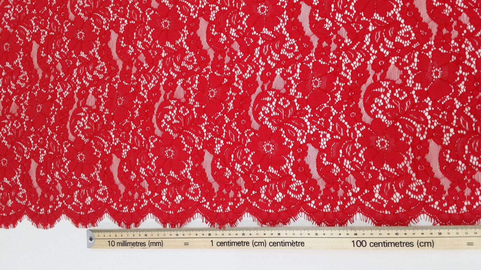 Red Lace Fabric, Chantilly Lace, French Lace, Bridal Lace Wedding Lace ...