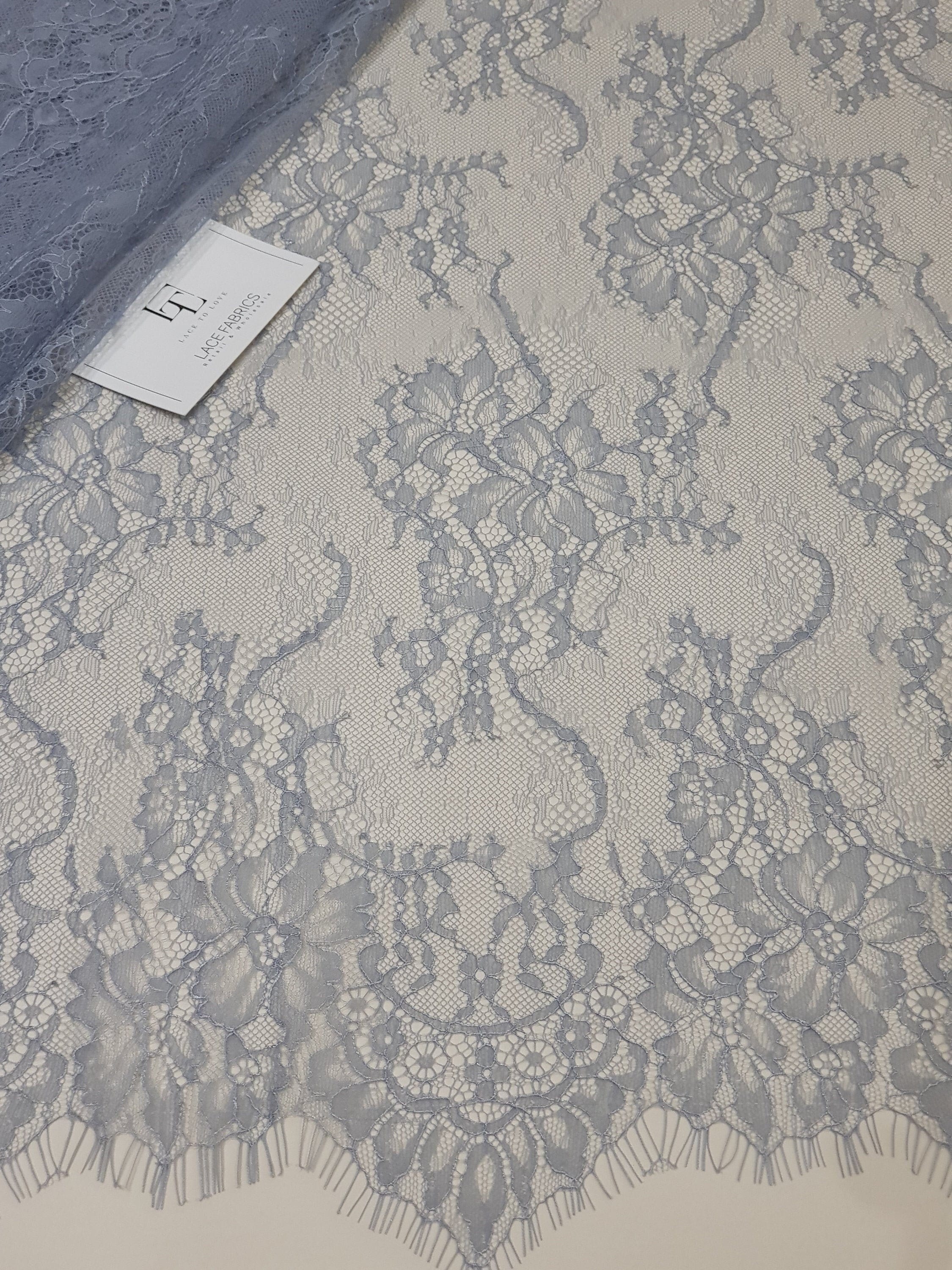 Grey lace fabric wholesale deals