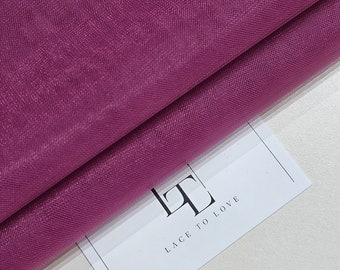 Purple tulle fabric, lingerie tulle fabric, evening dress tulle, flower dress tulle, - 118" (300 cm) wide, sold per meter TT6014