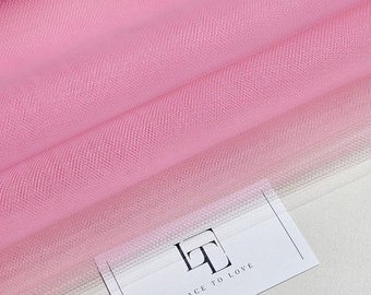 Pink tulle fabric, baby pink lingerie tulle fabric, evening dress tulle, flower dress tulle, 110" (280 cm) wide, sold per meter, HT1003