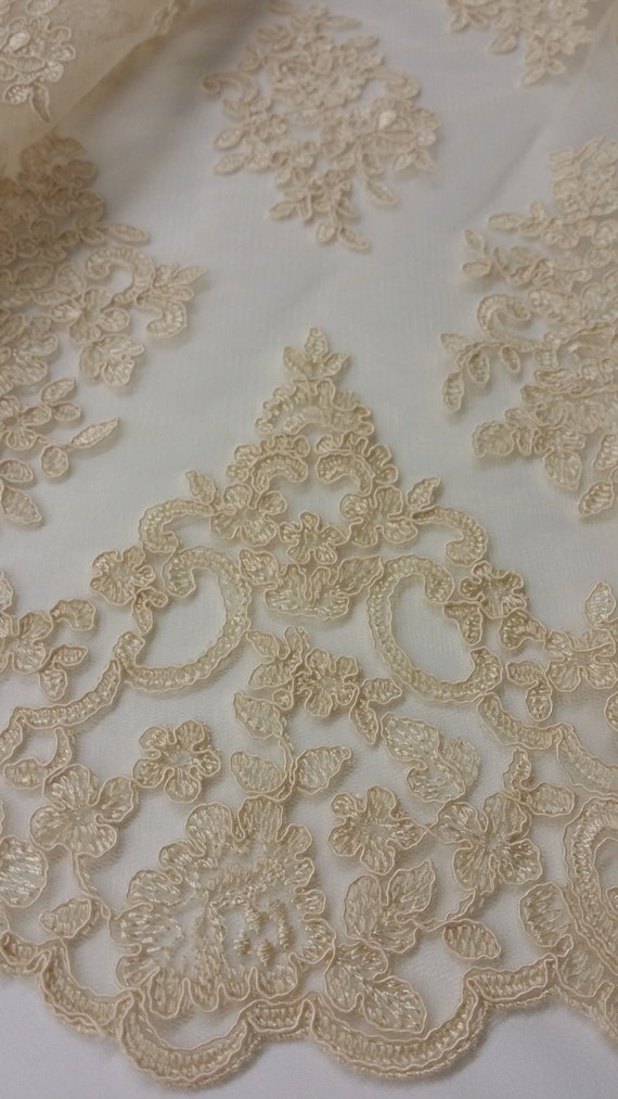 Beige 2024 lace material